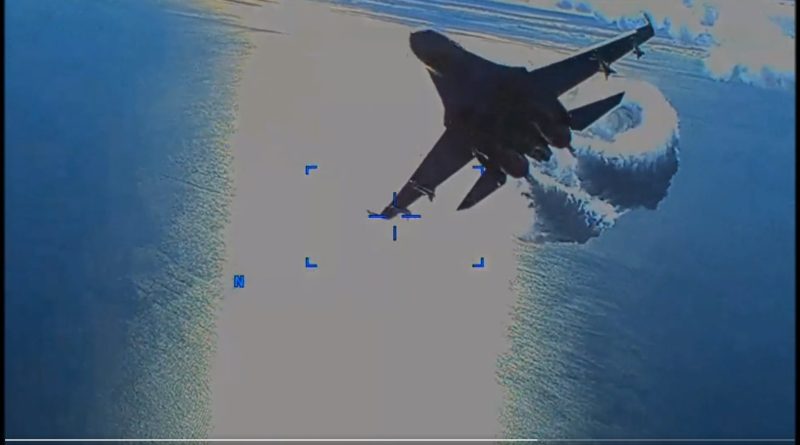 Imagini oficiale cu drona americană lovită de avioane rusești