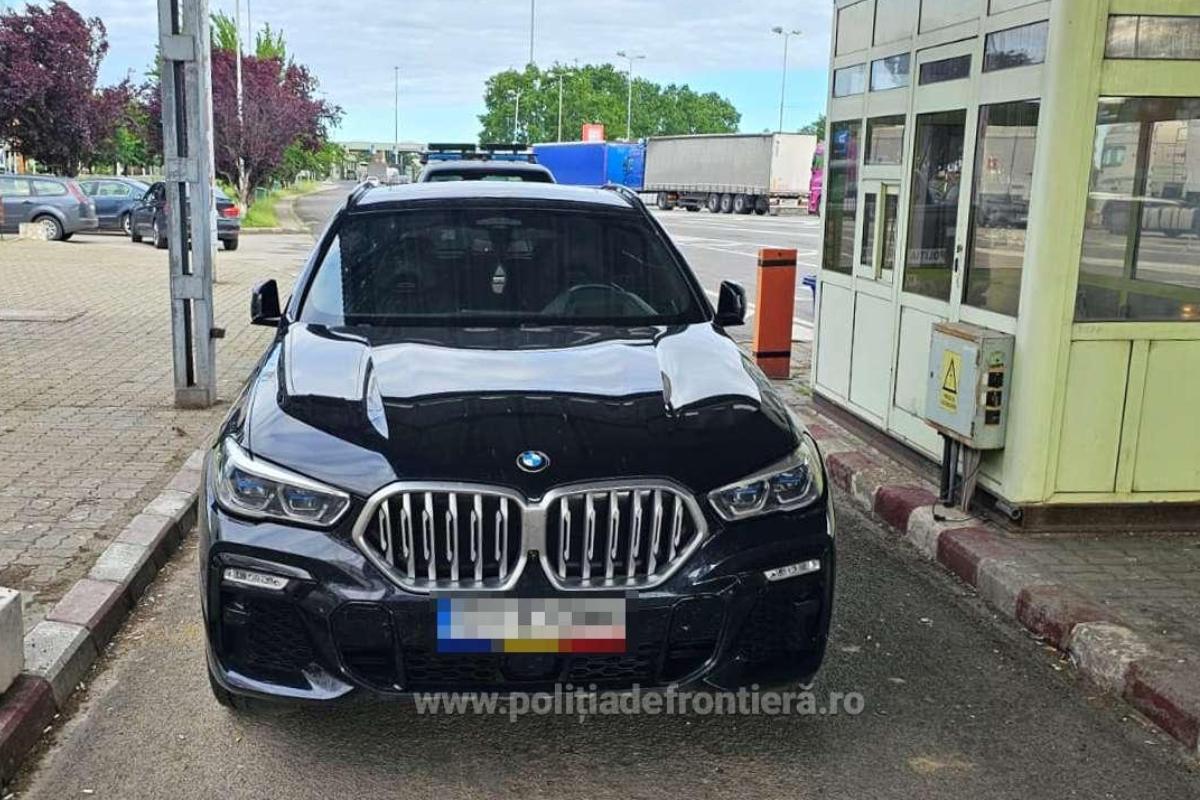 BMW X6 furat din Belgia, depistat la frontieră pe sensul de ieșire din țară